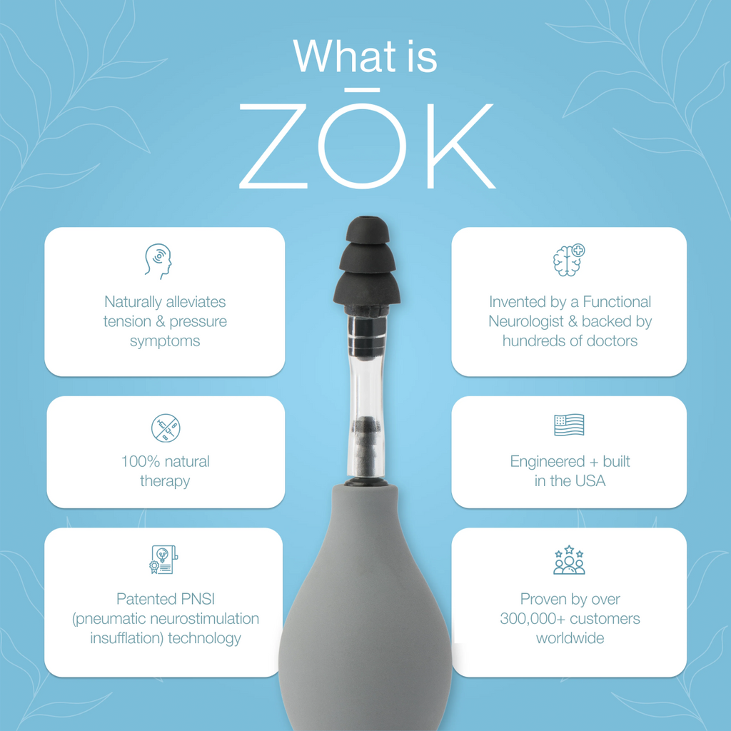 ZŌK - Cranial Nerve Stimulation for Headaches + Migraines + Stress + Tinnitus (Copy for Subscription Offer)