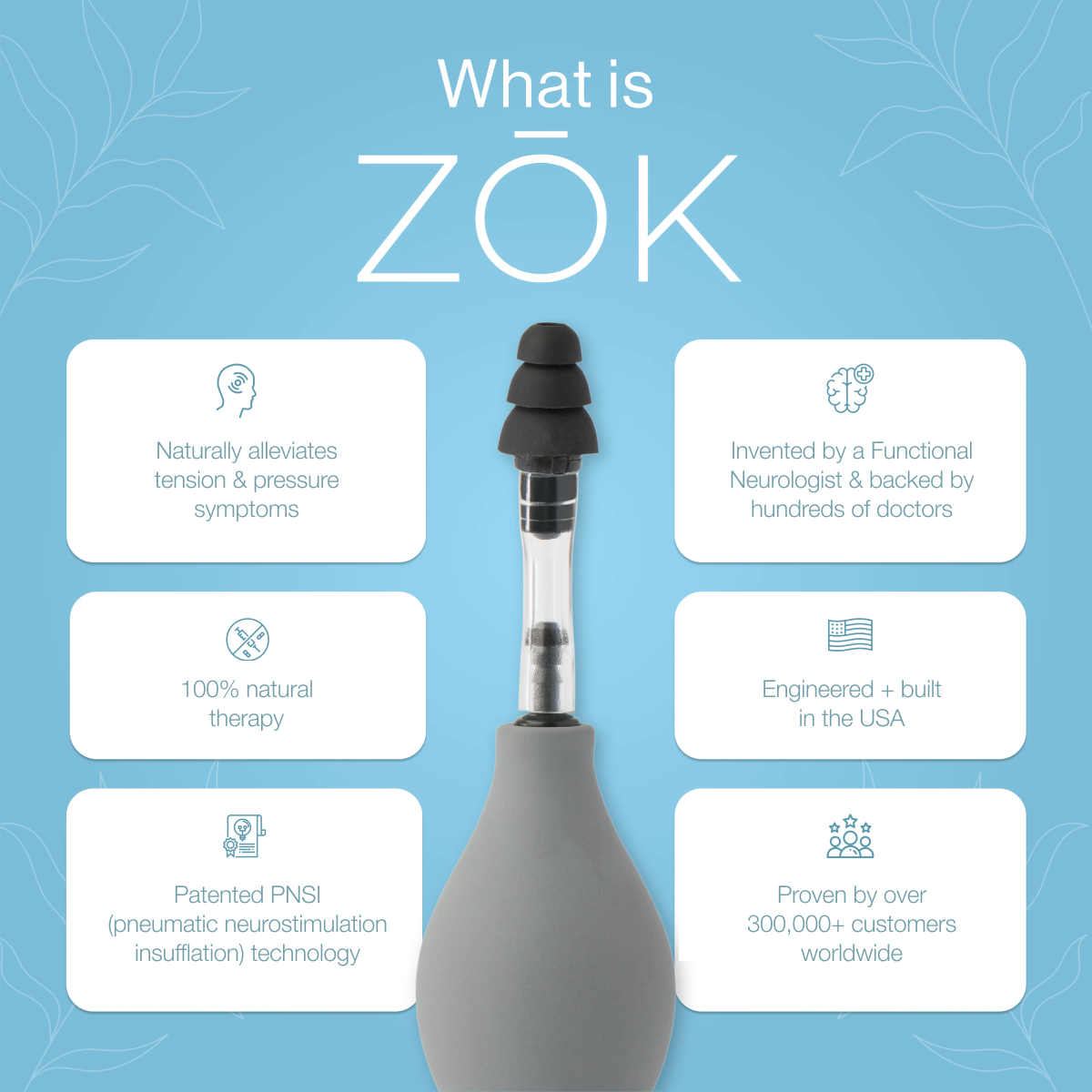 ZŌK - Cranial Nerve Stimulation for Headaches + Migraines + Stress + Tinnitus (Copy for Subscription Offer)