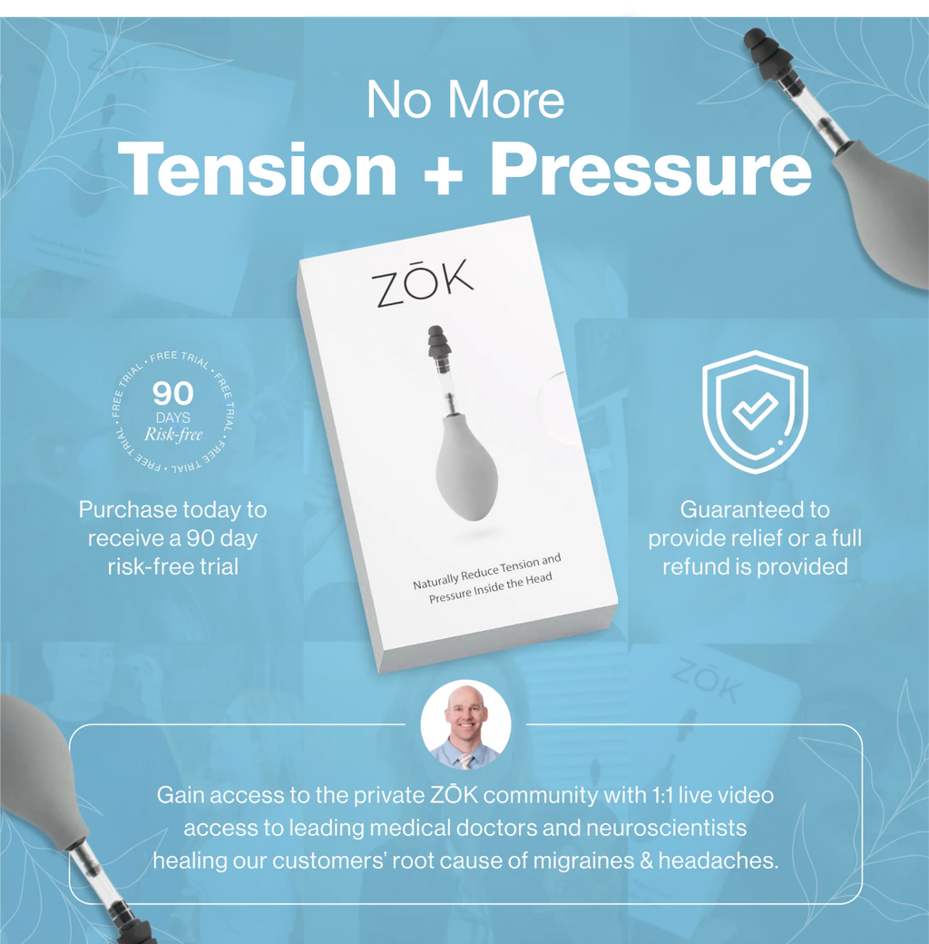 ZŌK - Cranial Nerve Stimulation for Headaches + Migraines + Stress + Tinnitus (Copy for Subscription Offer)